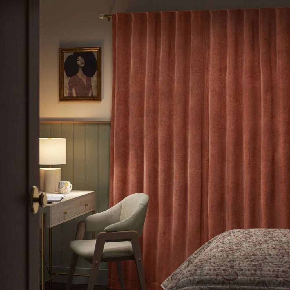Elegant Rust Curtain Panel - Picture 2 of 4